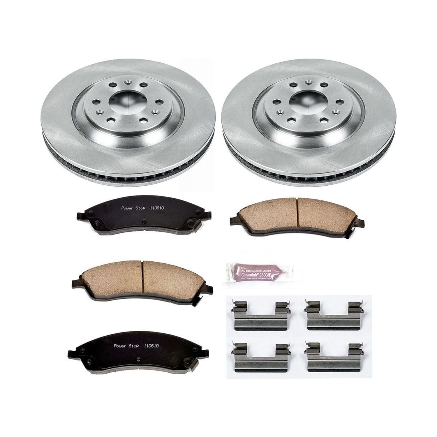 Power Stop Front Stock Replacement Brake Pad and Rotor Kit KOE1449