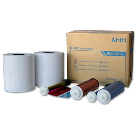UPC: 0889230000642 | 4×6  Media for Photo Printer P520 & P520L  500 Sheets to a Roll  2 Rolls in a Box  152x102mm