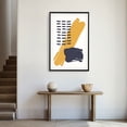 thumbnail image 3 of Eastern Print Mustard Abstract Brush Poster - Mid-Century Modern Minimalist Wall Art, Size 24x36 UNFRAMED, 3 of 5