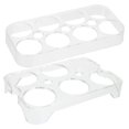 thumbnail image 5 of Toyvian 2Pcs Space Saving Egg Rack Transparent Plastic Kitchen Household Modern, 5 of 8