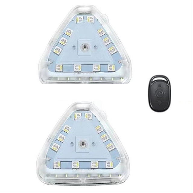 Luz de Advertencia LED para Coche, Luz Estroboscópica, Luz LED Anticolisión para Motocicleta, Control Remoto, 2 Luces.