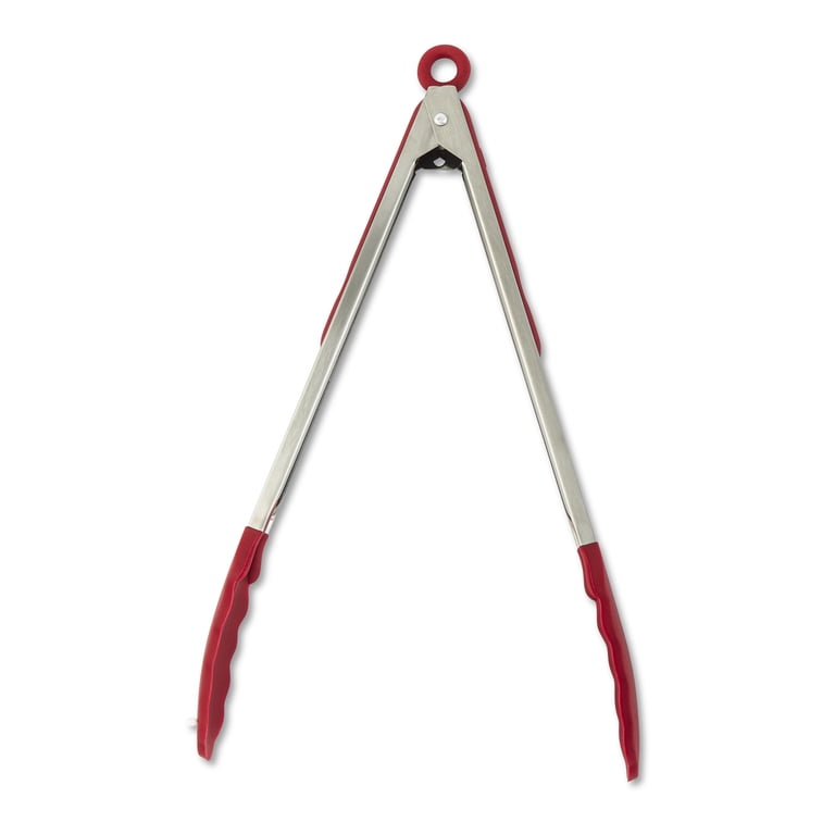 Elements By Thyme & Table Red Silicone Locking Tongs Set of 2 photo 6
