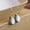 E4602 White, variant on Stainless Steel 1 Ct Synthetic Jadeite Teardrop Drop Earrings for Women 2 Piece Set