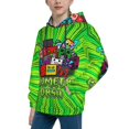 thumbnail image 6 of Geometry Dash Kids' Hoodie 3d Print Sweatshirt Soft Pullover Hooded With Big Pockets Fans Gifts For Boys Or Girls Small, 6 of 7