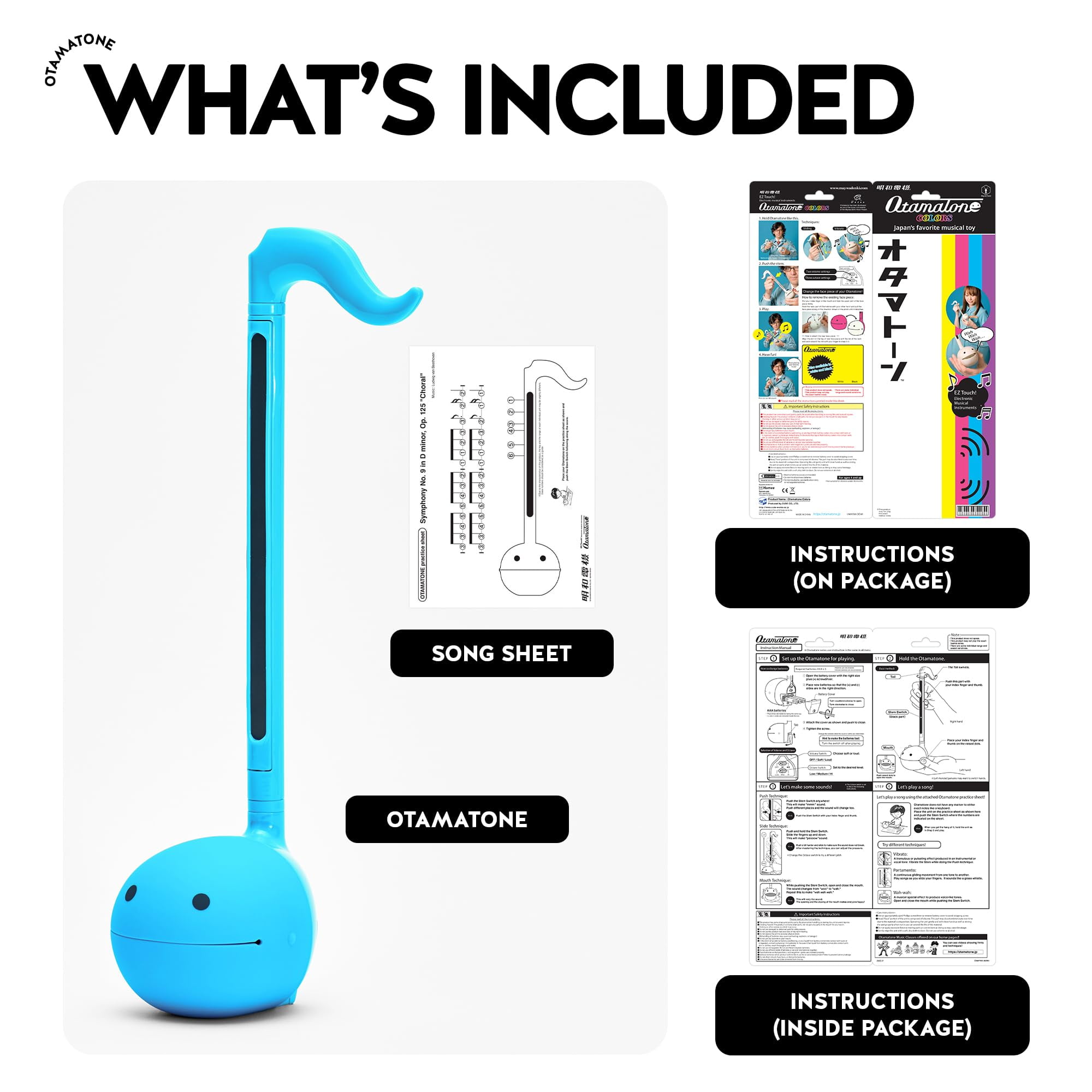 Otamatone Electronic Musical Instrument for Unisex Adults - Blue