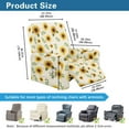 thumbnail image 7 of FKELYI Recliner Slipcover Sunflower Leaf Print Stretch Fabric Reclining Chair Protector for Single Seat Lounge Armchair Anti-Dust Furniture Cover, 7 of 7