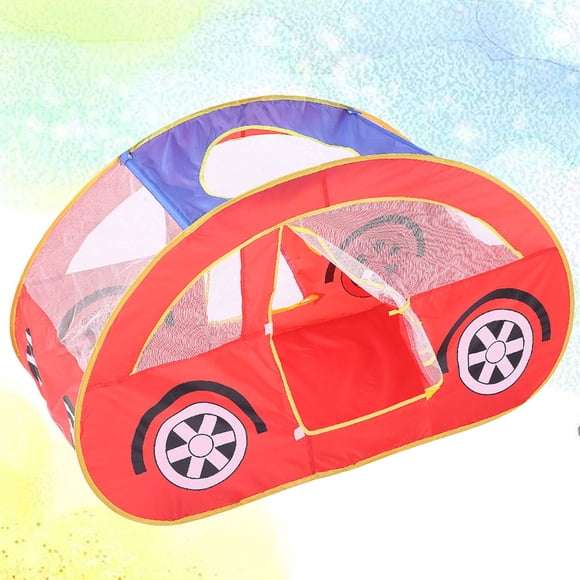 MERRYHAPY 1Pcs Style Kids Play Tent Red Polyester Fabrics Easy to Assemble Indoor Play 130x70x80cm