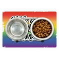 thumbnail image 1 of All You Need Is Love Pet Mat for Food and Water, Gay Pride Slogan with Hand-written Lettering on Rainbow Spectrum Flag, Non-Slip Rubber Mat for Dogs and Cats, 18" X 12", by Ambesonne, 1 of 2