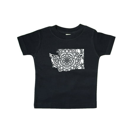 

Inktastic Washington Silhouette Mandala Gift Baby Boy or Baby Girl T-Shirt