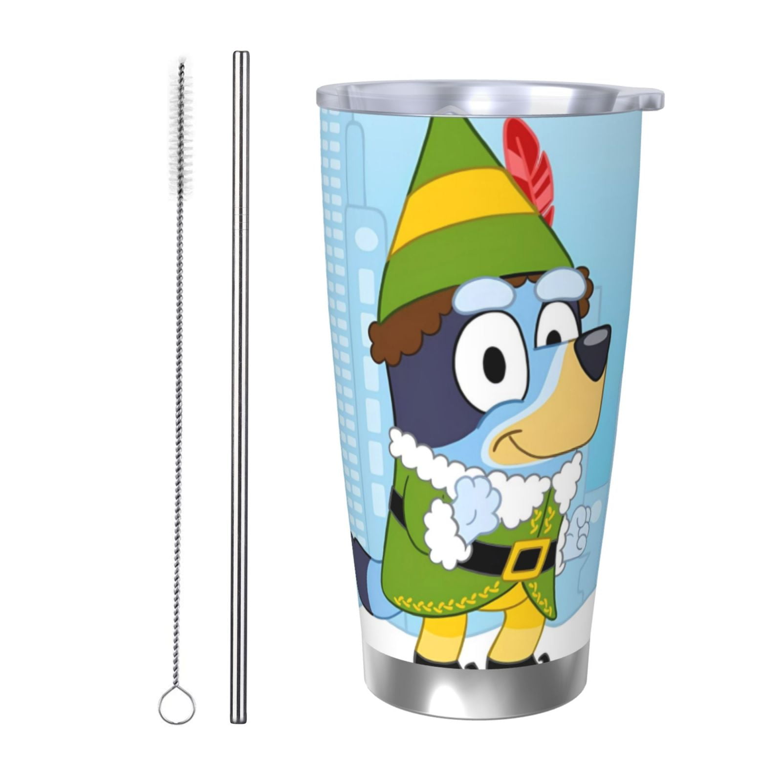 Zak Designs 12-oz. Stainless Steel Double-Wall 2-Piece Set, Bluey