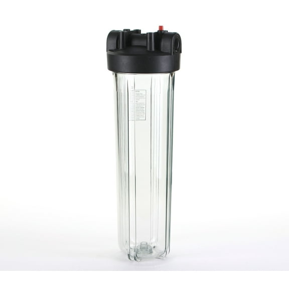 Hydronix HF45-20CLBK15 Water Filter Housing 20" Big Blue Size - 1.5" Ports, Clear Body