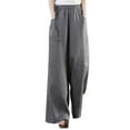 thumbnail image 1 of FNFYFH Liquidation Pantalon en Lin Doux pour Femmes Ample, 1 of 4