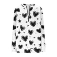 thumbnail image 2 of Craaazy Women's Valentine Half Zip Long Sleeve Sweatshirts Gifts, 2 of 5
