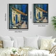 thumbnail image 6 of NJSTORE  Cafe Terrace at Night Modern Stretched and Framed Giclee Canvas Prints Van Gogh Oil Paintings Reproduction Cityscape Picture on Canvas Wall Art Ready to Hang for Bedroom Home Decor 12x16in, 6 of 7