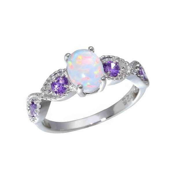 piezas de anillo de cristal para mujer, anillos modernos