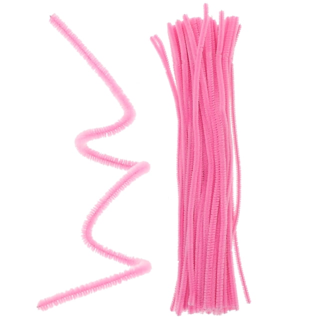 PAMINGONO 100pcs Chenille Stems Crafting Sticks Fuzzy Material for Home Use and School Activities