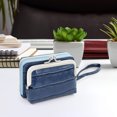 thumbnail image 3 of RXIRUCGD Vintage Stone Patterned Lacquered Leather Ladies' Hand Organ Coin Purse, 3 of 4