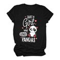 thumbnail image 4 of Camiseta estampada de manga corta con estampado de animales para mujer, cuello redondo, informal, suelta, blusas, camisas, túnicas Pompotops hkajfhjk462459, 4 of 5