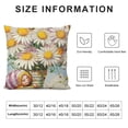 thumbnail image 5 of Qinduosi  Outdoor Yellow Throw Pillow Covers of Spring Summer Decorative Cushion Cases Home Décor Decorations for Patio Couch Chair Sofa,Daisy Floral Gnomes White, 5 of 5