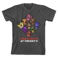 thumbnail image 5 of Five Nights At Freddy's Character Diamond Crew Neck Short Sleeve Charcoal Heather Boy's T-shirt-Medium, 5 of 7