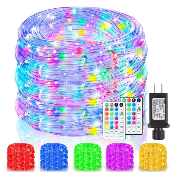 Luces tipo cuerda Nazuwke, 40 m, resistentes al agua, 18 colores, 400 LED y mando a distancia