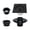 Black, variant on Kingston Brass BSFK4272BN Watercourse 4-Inch Brass Square Grid Shower Drain with Hair Strainer and Base Flange in Brushed Nickel