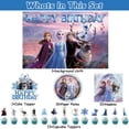 thumbnail image 2 of 34PCS Frozen Cartoon Movie Theme Party Decorations,Includes 5*3ft Birthday Backdrop Decorations,10 Napkins, 10 Plates, 13 Cupcake Toppers, for Birthday Party Decorations, 2 of 5