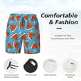 thumbnail image 3 of Honeii Cartoon Watermelon Print Men's Swim Shorts,Mens Swim Trunks,Breathable Mesh Beach Shorts for Swimming,Surfing, and Beach Activities-Medium, 3 of 6