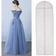 thumbnail image 3 of Wedding Dress Garment Bag - 71" Garment Bags for Travel & Hanging Clothes or Storage Preservation - Wedding Dress Bag for Gowns Long with 20" Gusset for Puffy Bridal Gowns Cover(Pink- 10 pcs), 3 of 9