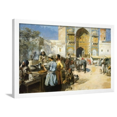 An Open Air Restaurant Lahore  C1889 Framed Print Wall  
