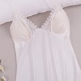 thumbnail image 4 of Satin Nightgown Lingerie for Women Sexy Elegant Full Slip Sleepwear Dress V Neck Chemises Babydoll Mini Short Nightwear Womens Clothes, 4 of 4