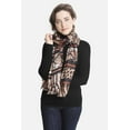 thumbnail image 2 of Fashion Animal Print Skinny Scarf Brown, 2 of 9