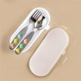 thumbnail image 3 of COM1950s Toddler Utensils Forks and Spoons 2Pcs Toddler Utensils Baby Spoon Fork Set Toddler Flatware Set with Travel Carrying Case Baby Feeding Training Spoons Forks with Cute Handle Stainless Steel, 3 of 9