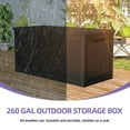 thumbnail image 4 of Uforic XXL 260 Gal Large Deck Box, Outdoor Rattan Storage Box, Waterproof & Lockable,Black, 4 of 9