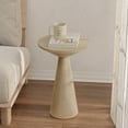 thumbnail image 3 of COZAYH Small Pedestal End Table Round Farmhouse Martini Table Wood Plant Stand Rustic Drink Table for Small Space Living Room, Natural Wood, 3 of 7