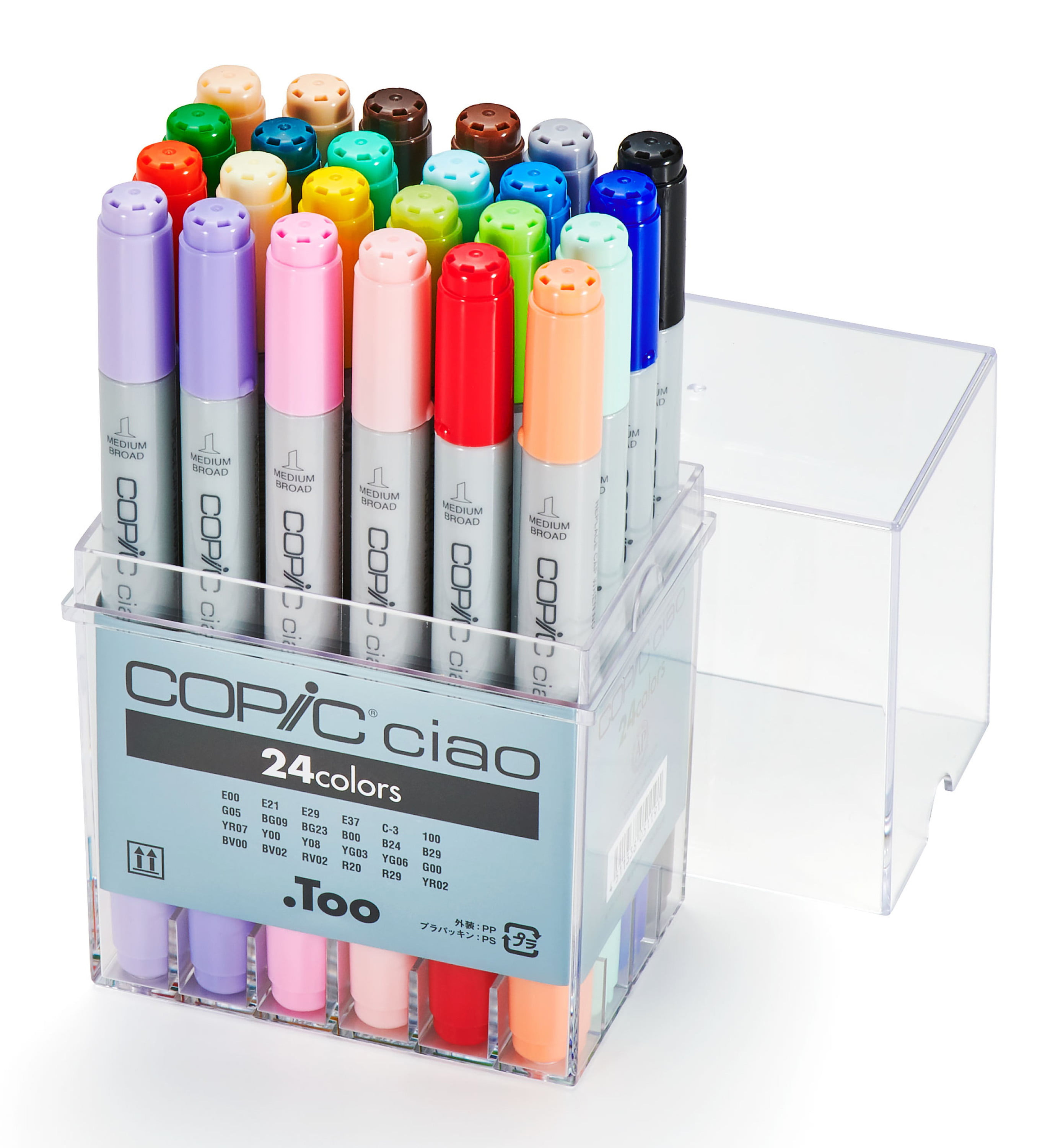 24 Starter Colour Set Copic Ciao Marker Refillable With Copic Various Inks 