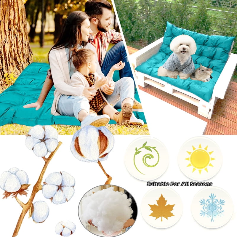 XXLYY Porch Swing Cushions, Waterproof Swing Replacement Cushions with Backrest and Ties, Garden Bench Seat Cushion, Outdoor Porch Patio Swing Non-Slip Chairs Pad