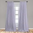 thumbnail image 4 of Ambesonne Fantasy Curtains, Dancing Pug Dogs Drawing, Pair of 28"x63", Pale Lavender and Warm Taupe, 4 of 4