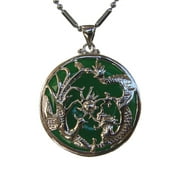 FENG SHUI IMPORT Jade Dragon Phoenix Pendant for Love