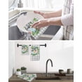 thumbnail image 5 of Easter Kitchen Dish Towels for Drying Dishes Set of 4, Spring Colorful Eggs Flower Leaf Grey Plaid Checkered Waffle Weave Microfiber Hand Tea Bathroom Towels Quick Dry & Absorbent Towel 15.7x23.6, 5 of 7