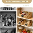 thumbnail image 3 of Pantry Baskets and Organizers, Large Wicker Baskets for Shelves, Handwoven Labeled Storage Basket for Organizing with Handles-Water Hyacinth Storage Bins, Boho Decorative, 3Pack, Natural, 3 of 4