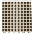 thumbnail image 2 of Geometric Shower Curtain, Pastel Butterfly Inspired Abstract Elements Gird with Dots, Fabric Bathroom Set with Hooks, 69W X 70L Inches, Pale Salmon Pale Green Evergreen, by Ambesonne, 2 of 2