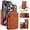 Brown, variant on Crossbody Wallet Case for iPhone 15 Pro, RFID Blocking Zipper Handbag Purse Flip Cover, Kickstand Folio Case Card Slots Holder Wrist Strap Lanyard