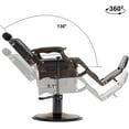 thumbnail image 3 of BarberPub Heavy Duty Metal Vintage Barber Chair Hydraulic Recline Salon Beauty Spa Chair 2925 Black, 3 of 7