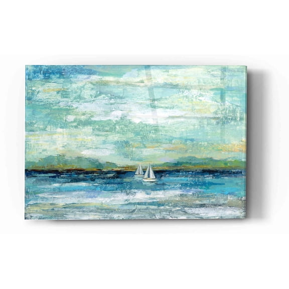 Epic Art 'Calm Lake Crop' by Silvia Vassileva, Acrylic Glass Wall Art, 16"x24"
