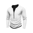 thumbnail image 5 of Aimik Men's Layered Quarter Zip Sweatshirt Ribbed Knit Contrast Collar Trim Soft Warm Smart Casual Golf Top, 5 of 6