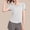 White, variant on Generic Womens Seamless Workout T-Shirts Athletic Running Gym Yoga Short Sleeve Shirts Breathable Crewneck Tees