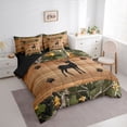 thumbnail image 2 of Feelyou Deer Moose Bedding Comforter Set 7 Pieces, Vintage Camo Queen Bedding Sets, 2 of 7