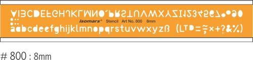 Isomars Lettering Guide Drawing template Stencil 2 mm