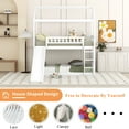 thumbnail image 4 of Bellemave Bunk Bed with Slide, Wood Twin Over Twin House Bed Frame with Ladder for Kids Teens(White), 4 of 8